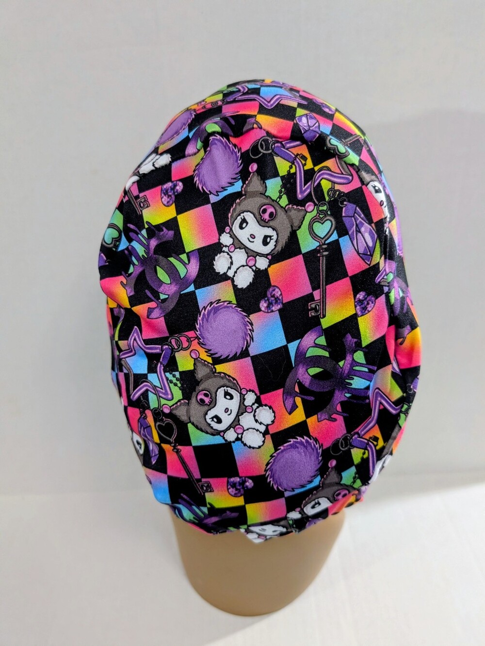 Kuromi, Euro Style Scrub Cap, Scrub Cap, Chemo Hat, Stretchy - Picture 2 of 2